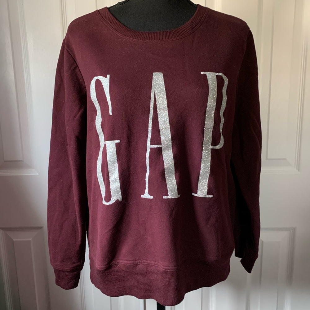 Gap sparkle logo sweatshirt size large